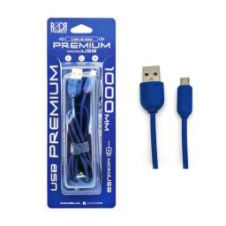 Cable de Datos ROCA   VIT  USB a micro USB  100cm  2.4A  Azul  721102