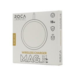 Cargador Inalmbrico Magntico   Aluminio  15W  ROCA