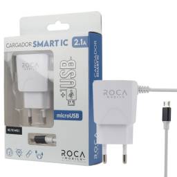 Cargador Inteligente ROCA 2.1A   1 USB  microUSB