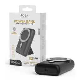 Power Bank ROCA PB10/M2   10.000mAh  Carga Magntica  Entrada: Tipo C / Salida: Tipo C 20W + Magntico 15W Negro