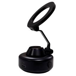 Soporte Vehicular Magntico X98   Rotacin 360  c/Ventosa elctrica  Aluminio  Negro