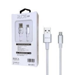Cable de Datos ROCA   RUDE  USB a micro USB  100cm  2.1A  Azul  721164