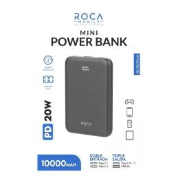 Power Bank ROCA Mini RC-PB-P9/10   10.000mAh  PD20W  Entrada: 2 Tipo C / Salida: USB + Tipo C